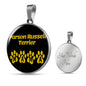 Parson Russell Terrier Mama Circle Necklace Stainless Steel or 18k Gold 18-22" Dog Owner Lover-Express Your Love Gifts