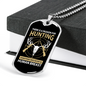 Passion For Hunting Necklace Stainless Steel or 18k Gold Dog Tag 24" Chain-Express Your Love Gifts