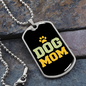 Paws Dog Mom Necklace Stainless Steel or 18k Gold Dog Tag 24" Chain-Express Your Love Gifts