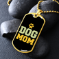 Paws Dog Mom Necklace Stainless Steel or 18k Gold Dog Tag 24" Chain-Express Your Love Gifts