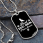Paws Down Necklace Stainless Steel or 18k Gold Dog Tag 24" Chain-Express Your Love Gifts