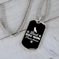 Paws Down Necklace Stainless Steel or 18k Gold Dog Tag 24" Chain-Express Your Love Gifts