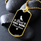 Paws Down Necklace Stainless Steel or 18k Gold Dog Tag 24" Chain-Express Your Love Gifts