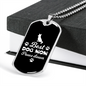 Paws Down Necklace Stainless Steel or 18k Gold Dog Tag 24" Chain-Express Your Love Gifts