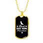 Paws Down Necklace Stainless Steel or 18k Gold Dog Tag 24" Chain-Express Your Love Gifts