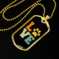 Paws Love Necklace Stainless Steel or 18k Gold Dog Tag 24" Chain-Express Your Love Gifts