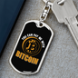 Pay Me With Bitcoin Crypto Keychain Stainless Steel or 18k Gold Dog Tag Keyring-Express Your Love Gifts