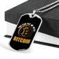 Pay Me With Bitcoin Crypto Necklace Stainless Steel or 18k Gold Dog Tag 24" Chain-Express Your Love Gifts
