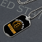 Pay Me With Bitcoin Crypto Necklace Stainless Steel or 18k Gold Dog Tag 24" Chain-Express Your Love Gifts