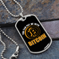 Pay Me With Bitcoin Crypto Necklace Stainless Steel or 18k Gold Dog Tag 24" Chain-Express Your Love Gifts