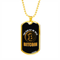 Pay Me With Bitcoin Crypto Necklace Stainless Steel or 18k Gold Dog Tag 24" Chain-Express Your Love Gifts