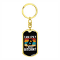 Pay With Bitcoin Crypto Keychain Stainless Steel or 18k Gold Dog Tag Keyring-Express Your Love Gifts