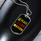 Peace Love Bitcoin Crypto Necklace Stainless Steel or 18k Gold Dog Tag 24" Chain-Express Your Love Gifts