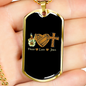 Peace Love Jesus Christian Necklace Stainless Steel or 18k Gold Dog Tag 24" Chain-Express Your Love Gifts
