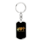 Peace Love Jesus Keychain Stainless Steel or 18k Gold Dog Tag Keyring-Express Your Love Gifts