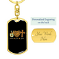 Peace Love Jesus Keychain Stainless Steel or 18k Gold Dog Tag Keyring-Express Your Love Gifts