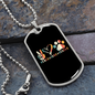 Peace Love Rescue Pets Necklace Stainless Steel or 18k Gold Dog Tag 24" Chain-Express Your Love Gifts