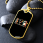 Peace Love Rescue Pets Necklace Stainless Steel or 18k Gold Dog Tag 24" Chain-Express Your Love Gifts