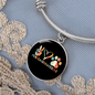 Peace Lover Rescue Cat Bracelet Stainless Steel or 18k Gold Circle Bangle-Express Your Love Gifts