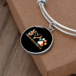 Peace Lover Rescue Cat Bracelet Stainless Steel or 18k Gold Circle Bangle-Express Your Love Gifts