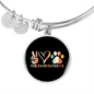 Peace Lover Rescue Cat Bracelet Stainless Steel or 18k Gold Circle Bangle-Express Your Love Gifts