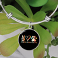 Peace Lover Rescue Cat Bracelet Stainless Steel or 18k Gold Circle Bangle-Express Your Love Gifts