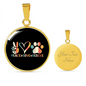 Peace Lover Rescue Cat Circle Necklace Stainless Steel or 18k Gold 18-22"-Express Your Love Gifts