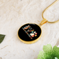 Peace Lover Rescue Cat Circle Necklace Stainless Steel or 18k Gold 18-22"-Express Your Love Gifts