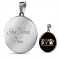 Peace Lover Rescue Cat Circle Necklace Stainless Steel or 18k Gold 18-22"-Express Your Love Gifts