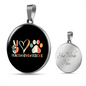 Peace Lover Rescue Cat Circle Necklace Stainless Steel or 18k Gold 18-22"-Express Your Love Gifts