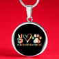 Peace Lover Rescue Cat Circle Necklace Stainless Steel or 18k Gold 18-22"-Express Your Love Gifts