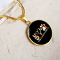 Peace Lover Rescue Cat Circle Necklace Stainless Steel or 18k Gold 18-22"-Express Your Love Gifts