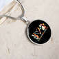 Peace Lover Rescue Cat Circle Necklace Stainless Steel or 18k Gold 18-22"-Express Your Love Gifts