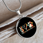 Peace Lover Rescue Cat Circle Necklace Stainless Steel or 18k Gold 18-22"-Express Your Love Gifts