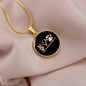 Peace Lover Rescue Cat Circle Necklace Stainless Steel or 18k Gold 18-22"-Express Your Love Gifts