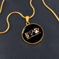 Peace Lover Rescue Cat Circle Necklace Stainless Steel or 18k Gold 18-22"-Express Your Love Gifts