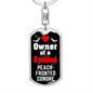 Peach-Fronted Conure Bird Keychain Stainless Steel or 18k Gold Dog Tag Keyring-Express Your Love Gifts