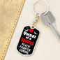 Peach-Fronted Conure Bird Keychain Stainless Steel or 18k Gold Dog Tag Keyring-Express Your Love Gifts