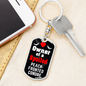 Peach-Fronted Conure Bird Keychain Stainless Steel or 18k Gold Dog Tag Keyring-Express Your Love Gifts