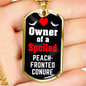 Peach-Fronted Conure Bird Necklace Stainless Steel or 18k Gold Dog Tag 24" Chain-Express Your Love Gifts