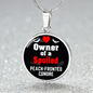 Peach-Fronted Conure Bird Owner Necklace Circle Pendant Stainless Steel or 18k Gold 18-22"-Express Your Love Gifts
