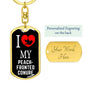 Peachfronted Conure Bird Lover Keyring Keychain Stainless Steel or 18k Gold-Express Your Love Gifts