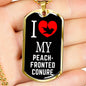 Peachfronted Conure Necklace Stainless Steel or 18k Gold Dog Tag 24" Chain-Express Your Love Gifts