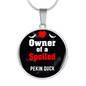 Pekin Duck Bird Owner Necklace Circle Pendant Stainless Steel or 18k Gold 18-22"-Express Your Love Gifts