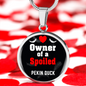 Pekin Duck Bird Owner Necklace Circle Pendant Stainless Steel or 18k Gold 18-22"-Express Your Love Gifts