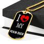Pekin Duck Necklace Stainless Steel or 18k Gold Dog Tag 24" Chain-Express Your Love Gifts