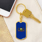 Pennsylvania State Flag Keychain Dog Tag Stainless Steel or 18k Gold-Express Your Love Gifts