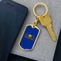 Pennsylvania State Flag Keychain Dog Tag Stainless Steel or 18k Gold-Express Your Love Gifts