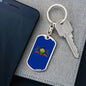 Pennsylvania State Flag Keychain Dog Tag Stainless Steel or 18k Gold-Express Your Love Gifts