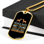 People Asking Necklace Stainless Steel or 18k Gold Dog Tag 24" Chain-Express Your Love Gifts